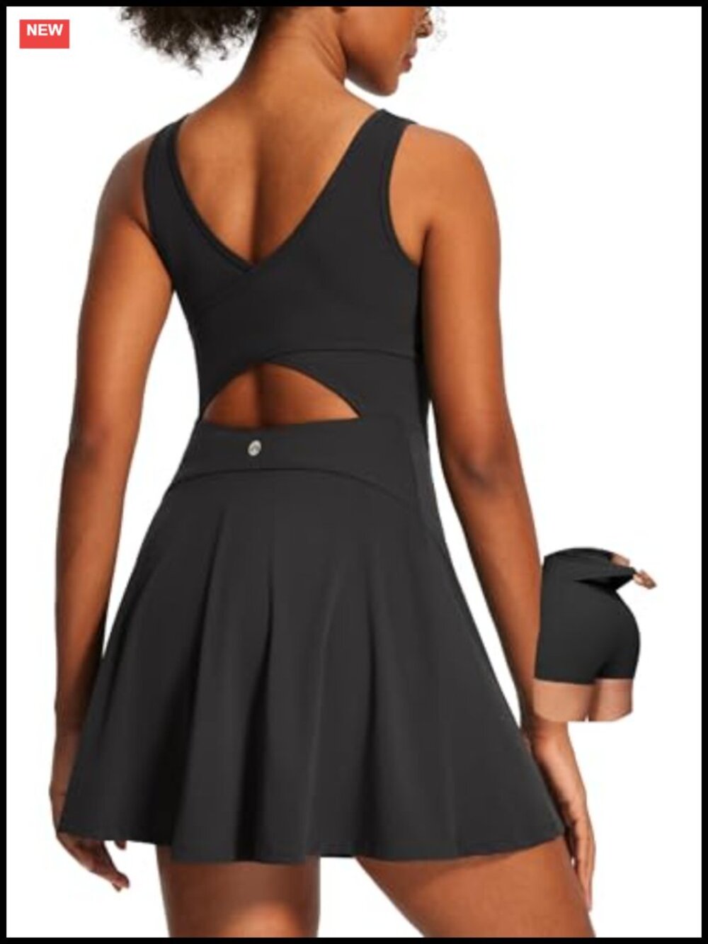 Heathyoga Tennis Dress Built-in Shorts & Bra Athletic Workout Golf